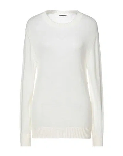 Jil Sander Woman Sweater Ivory Size 10 Virgin Wool In White