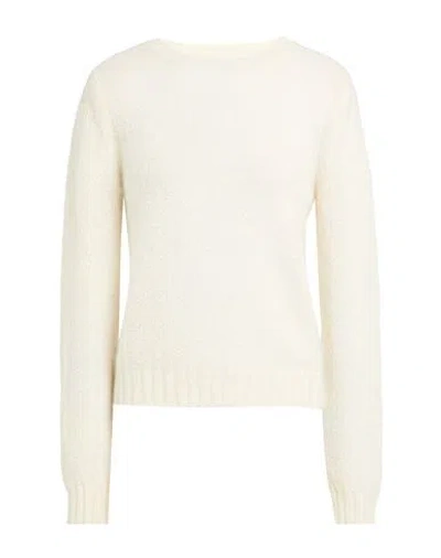 Jil Sander + Woman Sweater Ivory Size 2 Mohair Wool, Polyamide In White