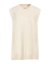 Jil Sander Woman Sweater Ivory Size 2 Virgin Wool, Cotton, Cashmere, Polyamide