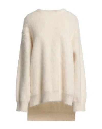 JIL SANDER JIL SANDER WOMAN SWEATER IVORY SIZE 4 ALPACA WOOL, WOOL, POLYAMIDE