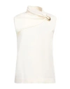 Jil Sander Woman Sweater Ivory Size 4 Virgin Wool In White