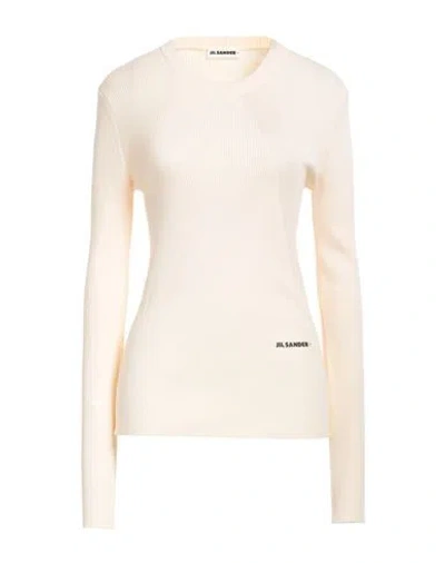 Jil Sander Woman Sweater Ivory Size 4 Wool, Polypropylene In White