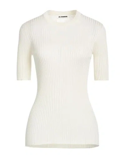 Jil Sander Woman Sweater Ivory Size 6 Silk In White