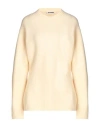 Jil Sander Woman Sweater Ivory Size 6 Wool In White