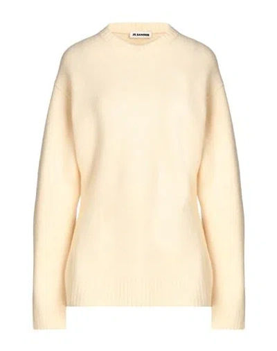 Jil Sander Woman Sweater Ivory Size 6 Wool In White