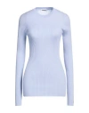 Jil Sander Woman Sweater Light Blue Size 4 Wool, Silk