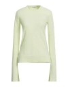 Jil Sander Woman Sweater Light Green Size 10 Cotton, Polyester In Green