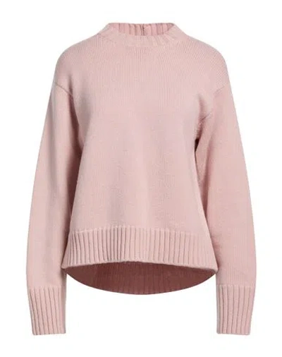 Jil Sander Woman Sweater Light Pink Size 12 Cashmere, Cotton, Polyamide