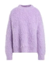 Jil Sander Woman Sweater Lilac Size 4 Mohair Wool, Polyamide In Purple