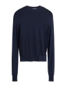 Jil Sander Woman Sweater Navy Size 0 Cashmere, Virgin Wool, Silk