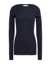 Jil Sander Woman Sweater Navy Size 6 Wool, Silk In Blue