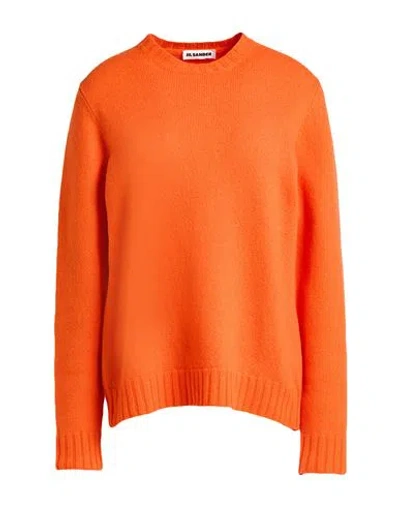 Jil Sander Woman Sweater Orange Size 2 Wool