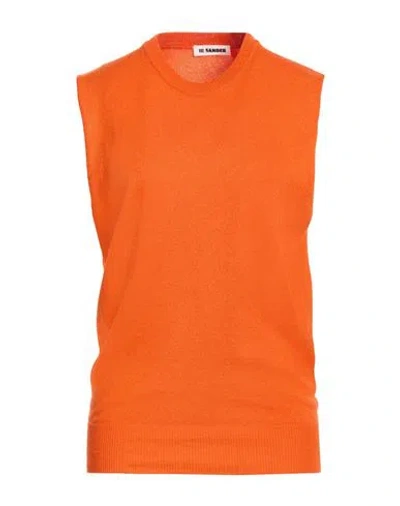 Jil Sander Woman Sweater Orange Size 6 Cashmere
