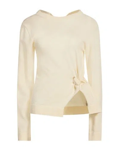 Jil Sander Woman Sweater Pastel Yellow Size 0 Wool In Neutral