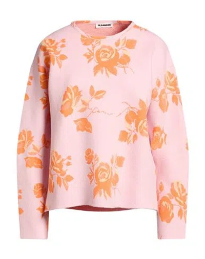 Jil Sander Woman Sweater Pink Size 10 Wool, Polyester