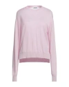 Jil Sander Woman Sweater Pink Size 2 Cashmere, Virgin Wool, Silk