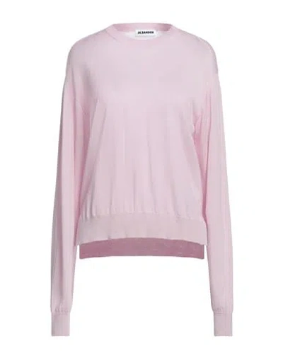 Jil Sander Woman Sweater Pink Size 2 Cashmere, Virgin Wool, Silk