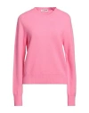 Jil Sander Crew-neck Wool Jumper In Pink