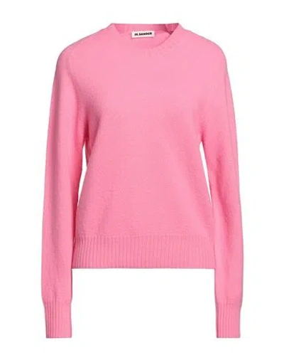 Jil Sander Crew-neck Wool Jumper In 粉色