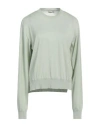 Jil Sander Woman Sweater Sage Green Size 6 Cashmere, Virgin Wool, Silk In Sage Green