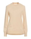 Jil Sander Woman Sweater Sand Size 4 Wool