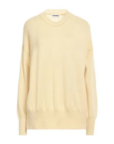 Jil Sander Woman Sweater Sand Size L Cashmere In Yellow