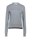Jil Sander Woman Sweater Slate Blue Size 10 Cashmere, Virgin Wool, Silk