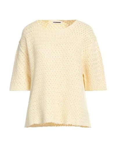 Jil Sander Woman Sweater Yellow Size 6 Cotton, Polyamide