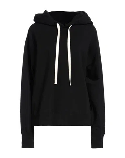 Jil Sander Woman Sweatshirt Black Size L Cotton, Cashmere