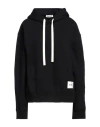 Jil Sander Hoodie With Patch Logo And Ribbed Finish In Black