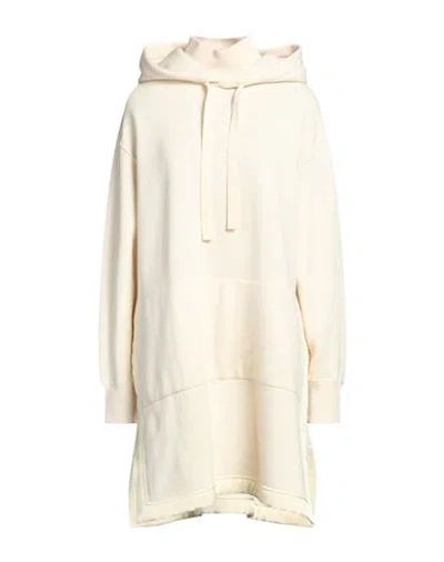 Jil Sander + Woman Sweatshirt Cream Size 2 Virgin Wool, Cotton In White