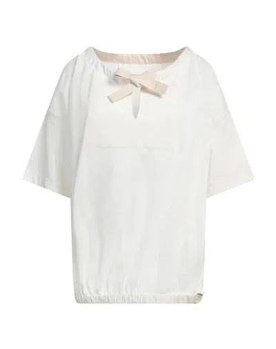 Jil Sander + Woman Sweatshirt Ivory Size M Cotton In White