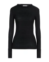 Jil Sander Black Stretch Polyester Blend Sweater In Black