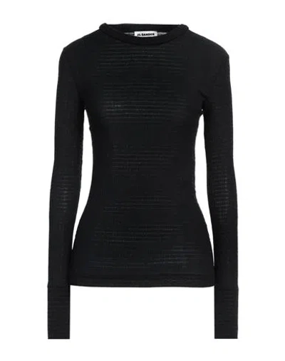 JIL SANDER JIL SANDER WOMAN T-SHIRT BLACK SIZE 00 POLYESTER, COTTON, ELASTANE