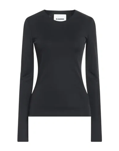 Jil Sander Woman T-shirt Black Size 2 Viscose, Polyamide