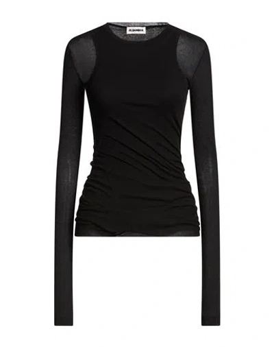 Jil Sander Woman T-shirt Black Size 8 Cotton