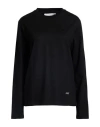 Jil Sander Round-neck Long-sleeve Knitted Top In Black