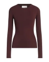 Jil Sander Long-sleeved Crewneck Top In Brown