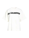 Jil Sander Light Grey Oversized T-shirt With Logo Print Women In White
