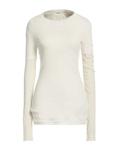 Jil Sander + Woman T-shirt Light Grey Size M Cotton In White