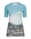 Jil Sander + Woman T-shirt Sky Blue Size L Cotton In Blue