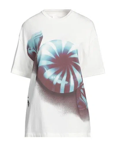 Jil Sander Woman T-shirt White Size M Cotton In Multi