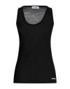 Jil Sander Woman Tank Top Black Size M Cotton