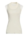 Jil Sander + Woman Tank Top Light Grey Size S Cotton In White