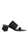 Jil Sander Woman Toe Strap Sandals Black Size 8 Calfskin In Black