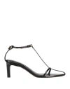 Jil Sander Leather Sandals With Weaved Straps In Black