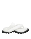 Jil Sander Woman Thong Sandal White Size 5 Leather