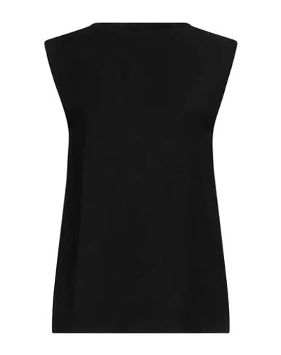 Jil Sander Woman Top Black Size 0 Viscose, Linen