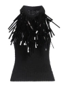 Jil Sander Woman Top Black Size 4 Cotton, Elastane In Black
