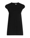 Jil Sander Woman Top Black Size 6 Viscose, Cotton, Elastane In Black